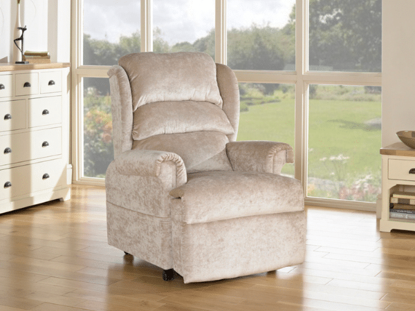 Fabric riser recliner