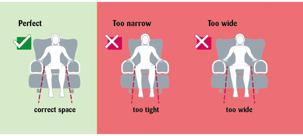 correct seat width diagrams