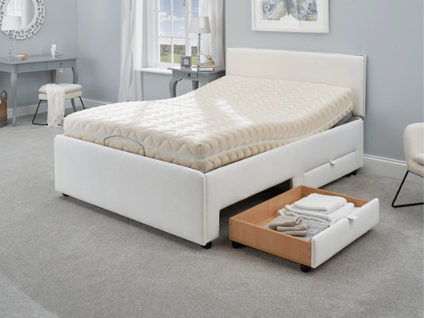 bed with drawers