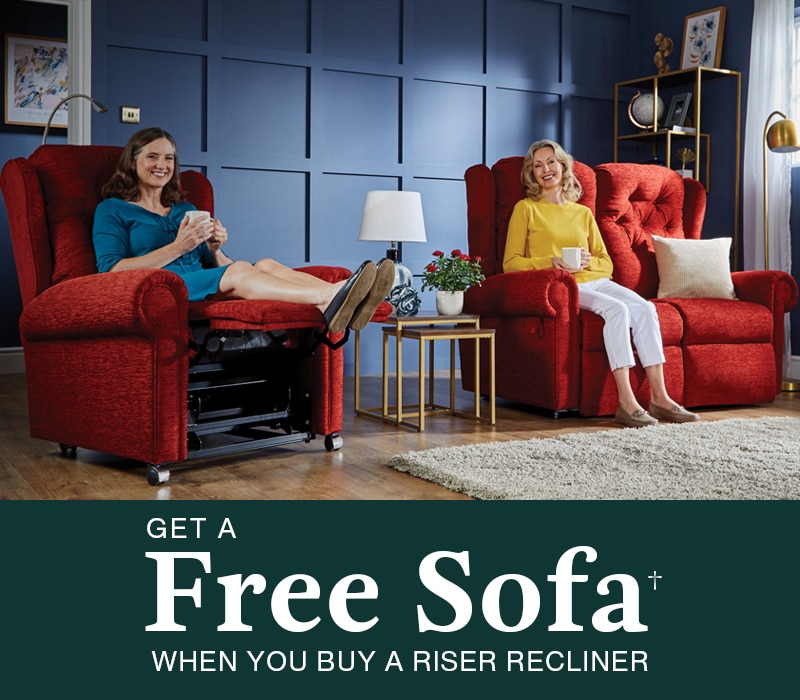 Sofa with deals matching recliner chair